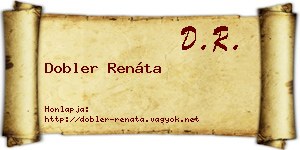 Dobler Renáta névjegykártya